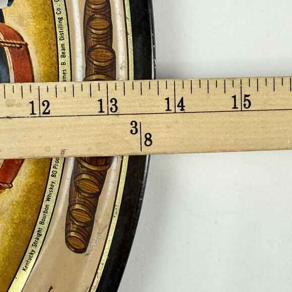 Vintage Jim Beam Metal Tray 1980 Bar Wall Sign Bourbon Whiskey Decor USA - Picture 9 of 9